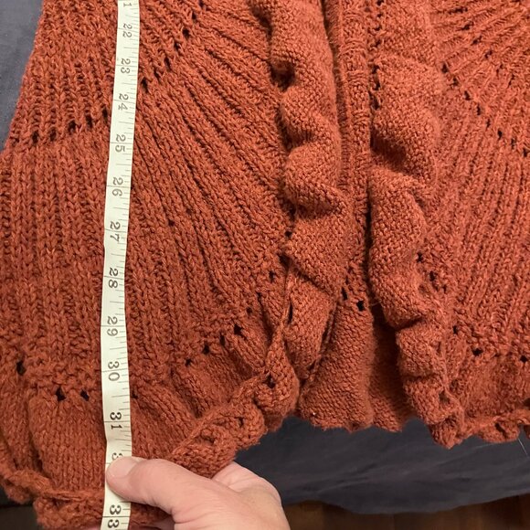 Boho knitted cardigan sweater. - Picture 2 of 10